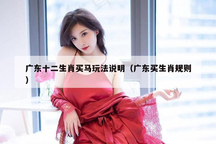 广东十二生肖买马玩法说明（广东买生肖规则）